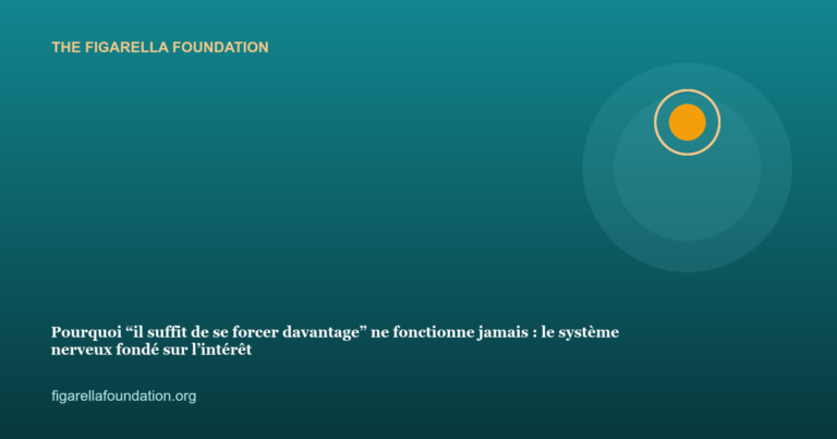 Pourquoi “il suffit de se forcer davantage” ne fonctionne jamais : le système nerveux fondé sur l’intérêt