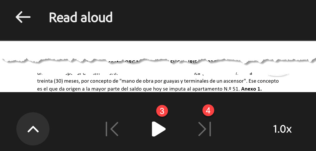Acrobat: Read aloud → ▶